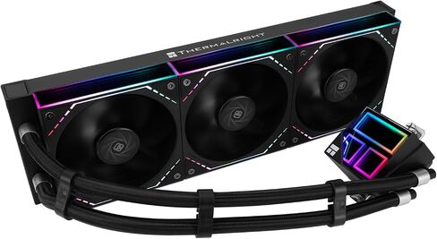 Thermalright Frozen Infinity 360 Black CPU Water Cooler، 360 Aio CPU Cooler، Triple TL-M12 PWM Fans، Infinity Mirror CPU Cooler، for AMD/AM4/AM5، Intel LGA1851/1700/1150/1151/2011 in Saudi Arabia