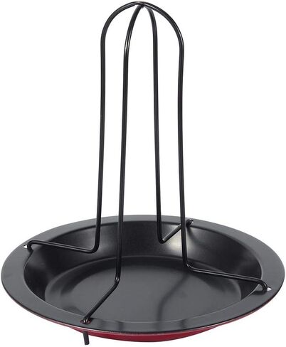 Non-stick Vertical Chicken Cooking Grill Rack With Pan Roasting BBQ Party Roaster Tray in Saudi Arabia