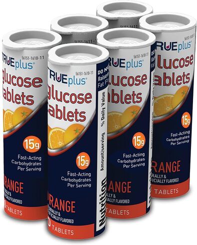 TRUEplus Glucose Tablets, Raspberry Flavor - 6X 10ct Tubes in Kuwait