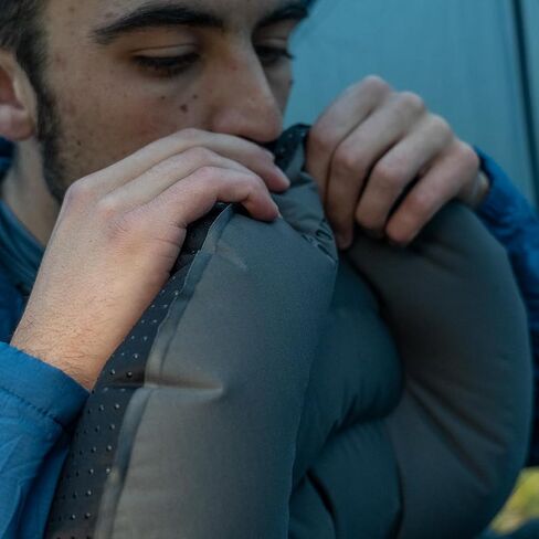2 oz Ultralight Backpacking Pillow- Compact, Adjustable, Soft, Nonslip, Inflatable Camping Pillow Charcoal, Elevated (for Side Sleepers) in Saudi Arabia