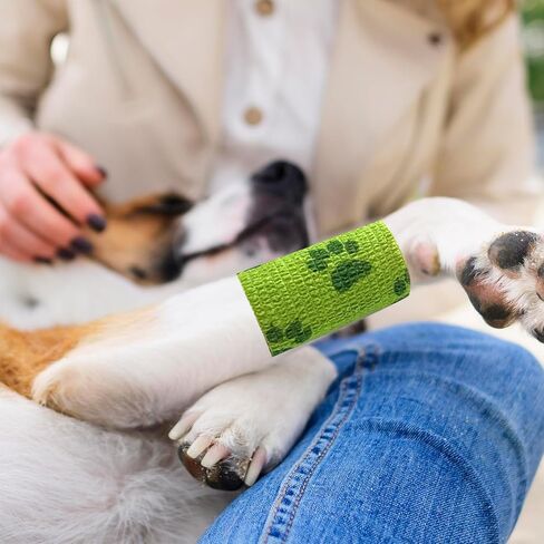 16 لفة ذاتية اللصق ضمادة التفاف لا مضغ التفاف الطبيب البيطري للكلاب المر متماسكة الكلب مخلب ضمادة للكلاب العناية بالجروح القدم يغطي الإسعافات الأولية الشريط البيطري للحيوانات الاليفة القط الطيور in Kuwait