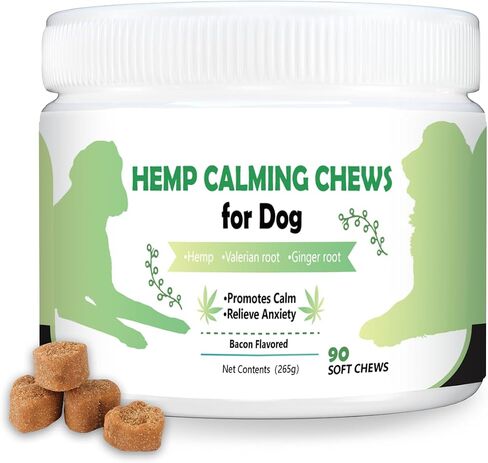 Tekola Dog Calming Chews Bacon Flavor Calming Chews for Dogs Anxiety Relief Aid with Separation, Barking, and Sleeping, Promote Relaxation, Reduce Stress Natural Ingredients in Saudi Arabia
