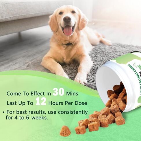 Tekola Dog Calming Chews Bacon Flavor Calming Chews for Dogs Anxiety Relief Aid with Separation, Barking, and Sleeping, Promote Relaxation, Reduce Stress Natural Ingredients in Saudi Arabia