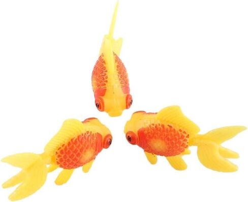 JJLFresheners 12 قطعة من أسماك حوض السمك الاصطناعية باللون الذهبي والبرتقالي والأسماك المزيفة والأسماك البلاستيكية وأحواض السمك المتحركة والأسماك المزخرفة والديكورات البرتقالية الذهبية لحوض السمك وديكور حوض السمك والزخارف المواضيعية in Saudi Arabia