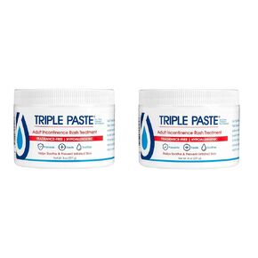 Triple Paste Adult Incontinence Rash Treatment - 8 oz Jar - Diaper Rash Ointment for Adults Treats, Soothes and Prevents Skin Irritation with a Fragrance-Free, Hypoallergenic Formula