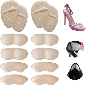 6 Pairs Heel Pads for Shoes, Heel Grips for Womens Shoes, Shoe Inesrts for Women, Heel Inserts Liners Shoe Pads for Loose Shoe, Blisters