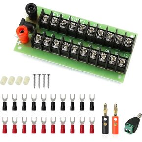PCB005 1X Power Distribution Board 3 Inputs 2 x 10 Outputs for DC AC Voltage
