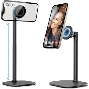 Cooper MagStand - Height Adjustable iPhone Stand for Desk | Magnetic iPhone Stand for Video Recording, iPhone Holder for Desk, iPhone MagSafe Stand for iPhone 16 (Pro Max Plus) 15/14/13/12 (Black)