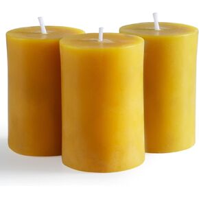 CANDWAX Pure Beeswax Tealight Candles Set of 24 - Handmade Beeswax Candles Natural Burns up to 3.5 Hours - Beeswax Tea Lights Candles in Kuwait