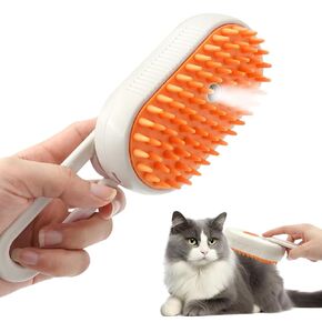 Cloud Care Cat Brush, Cat Steam Brush for Shedding, 3-In-1 Self-Cleaning Pet Steam Brush With 360° Rotating Arm for Long and Short Hair Cats and Dogs Grooming Supplies