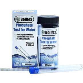 Upgraded Phosphate Test Kit, 50 Counts Phosphate Test Strips for Aquarium, Pond, Swimming Pool, Hot Tub Spa, Drinking Water, Fast & Easy Testing Phosphate for Freshwater & Saltwater
