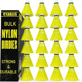 White Badminton Birdies Nylon Feather Bedminton Shuttlecocks - Plastic Birdie ball for indoor outdoor Matches Baseball Practice Highly Stable & Durable Set for Beach Racket Games Playground Backyards