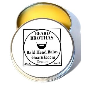 Bald Head Moisturizer. Soothes and Conditions the Scalp. Creamy Balm Gives Scalp a Youthful Appearance with 24 Hour Protection. Board Room Scent.