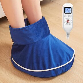 JOBYNA 2PCS Electric Foot Warmers for Women and Men, Deep-Penetrating Heated Foot Wrap for Achilles Tendonitis & Plantar Fasciitis Relief, Feet Heating Pad for Ankle Foot Pain Relief, Auto Shut Off