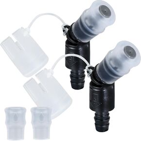 Hydraulics Bite Valve Replacement for Water Bladder, 2-Pack Bite Valve With 2-Pack Replacement Sheath for Osprey Packs Hydraulics Reservoirs, Hydration Pack Bite Valve Silicone Nozzle Mouthpiece