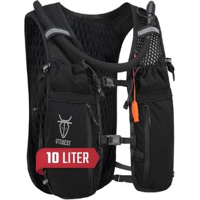 UTOBEST Upgrade Running Hydration Vest 10L, Running Backpack for Women Men Multi-Functional Storage, Adjustable Water Vest for Trail Marathon Race Jogging Cycling