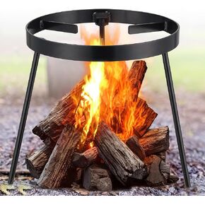 Campfire Tripod for Cooking - Campfire Cooking Equipment, Outdoor Fire Pit Stand, Rust Resistant and High Temperature Resistant Removable Camping Tripod for Cooking Dutch Oven,Jetboil,Griddle