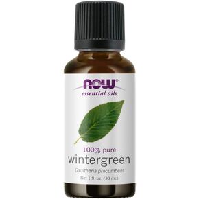NOW Essential Oils, Wintergreen Oil, Stimulating Aromatherapy Scent, Steam Distilled, 100% Pure, Vegan, Child Resistant Cap, 1-Ounce