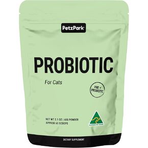 Probiotic for Cats & Kittens - Cat Probiotic Powder for Hairball Prevention, Digestive Support, Immune Health, Prebiotics, and Diarrhea Relief - Suitable for Indoor Cats & Kittens - 60 Scoops