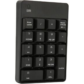 USB Numeric Keypad 18 Key Number Keypad Keyboard for Laptop Notebook PC Computer with Plug and Play, Small and Compact Design (White 1000 to 1800W)