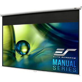 Elite Screens Manual Series, 100-INCH 16:9, Pull Down Manual Projector Screen with AUTO LOCK, Movie Home Theater 8K / 4K Ultra HD 3D Ready, 2-YEAR WARRANTY, M100UWH, 16:9, Black