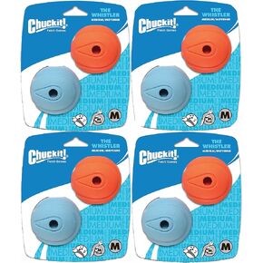 Chuckit! Dog Fetch Toy Whistler Ball Noisy Play Fits Launcher Medium 8 Balls4