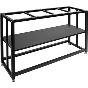 Fish Tank Stand Heavy Duty Metal Aquarium Stand 55 Gallon Tank Stand 660LBS 48.4" L x 14.17“W x 29.5"H, Double Layer for Home and Office More Storage Space, Black