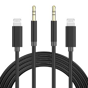[MFi Certified] iPhone 16 15 Aux Cord for Car, 2 Pack USB Type C to 3.5 mm Headphone Aux Audio Jack Cable Car Stereo for iPhone 16/16 Plus/16 Pro/16 Pro Max/15/15 Plus/15 Pro/15 Pro Max, iPad Pro