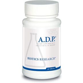 BIOTICS Research ADP Highly Concentrated Oil of Oregano, Optimal Absorption and Delivery. Antioxidant, Supports Microbial Balance 120 Tabs