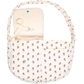 Flower Pet Sling Carrier for Dogs and Cats, Breathable Cotton Cat Carrier Purse，Floral Print Puppy Carrier Pouch 3-10 Lbs Pet,Hand Free Hiking Travel Chest Bag Gifts for Dog Lover Mom（White, Small in Kuwait