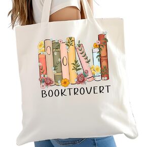 Book Reader Tote Bag, Book Lover Tote, Booktovert, Ideal Gift for Book Lovers, Perfect for Christmas and Birthdays, GIft for Mom; Gift for Daughter, Gift for Sister, Gift for Friend