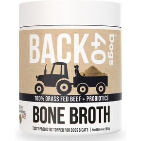 Grass-Fed Beef Bone Broth Powder for Dogs with Probiotics, Chondroitin & Glucosamine – Supports Gut Health, Joint & Immune System – Human Grade Dog Food Toppers for Picky Eaters, 6.4oz