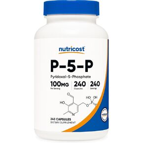 Nutricost P5P Vitamin B6 Supplement 100mg, 240 Capsules (Pyridoxal-5-Phosphate) - Vegetarian Friendly, Non-GMO, Gluten Free