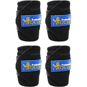 Horse Tack Grooming Leg Set of 4 Polo Wrap Bandage 95F06