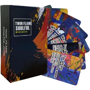 Han Yu Bowen Love Oracle Cards,Twin Flame Oracle Cards，Tarot Cards for Beginners.54-Colorful Romantic Love Cards Oracle Cards Decks with Meanings on Them Soulmate to Romantic Relationships