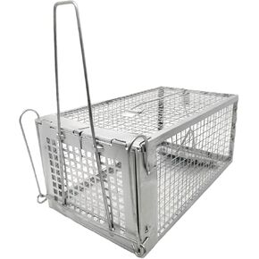 PIXESTT Humane Mouse Trap, Rat Cage Trap Suitable for Capturing Mice or Hamsters Alive, Friendly Small Animal Humane Live Cage Rat - 11.2'' X 5.5'' X 5''