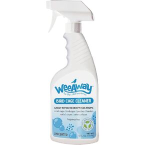 Bird Cage Cleaner and Bird Poop Remover, Made in USA, Natural Pet Enzyme Cleaner for Car, Cage, Birdbath (16oz)