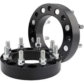 YIZBAP 2PCS 8x6.5 to 8x170 Wheel Adapters for 1999-2010 Silverado Sierra 2500 3500 HD 2014-2023 RAM 2500 3500, 1.5 inch 8x165.1mm to 8x170mm Wheel Adapters 126.15mm Hub Bore with 14x1.5 Thread Pitch.