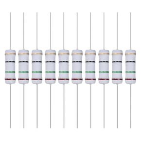 YOKIVE 100 Pcs Metal Oxide Film Resistors, Axis Lead Resistor, Keep Normal Circuit Operation, Great for Electric Power Equipment (Grey, 2W, 1.5K Ohm)