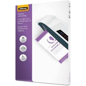 Fellowes 52226 Laminating Pouches,Lgl,3Mil,14-1/2-Inch x9-Inch ,50/PK,Glossy/CL