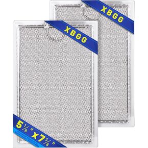 Microwave Filter Replacement 7.6" x 5.1" for GE WB06X10309 WB06X10359 Microwave Grease Filter, for LG, Kenmore, Whirlpool Microwave Filter Replace, Filtering Air Entering The Microwave Oven, 2 Pieces