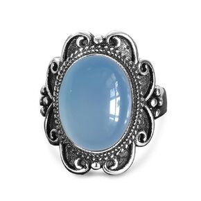 Natural Oval Agate Stone Ring,Retro S925 Sterling Silver Crystal Quartz Gemstone Wide Chunky Boho Bohemian Statement Ring for Women Her (C_Rose Agate, 8)