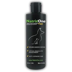 Puppy Vitamins and Supplements by Natrixone All-Natural Supplement for Puppies, Omega 3 6 9 Plus Immune System and Cognitive Development Booster, 8 Oz
