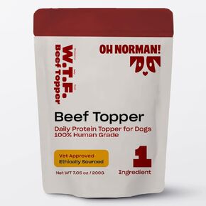 Beef Dog Food Topper by Kaley Cuoco, All Natural Single Ingredient, Veterinary Nutritionist Certified, for All Life Stages and Breeds, Made in USA, 7.02 Oz