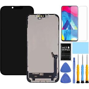 for iPhone 14 Screen Replacement for iPhone 14 Screen Replacement kit for iPhone 14 A2649 A2881 A2884 A2883 A2882 LCD Display digitizer Touch Screen Assembly with Repair Tools 6.1 inch Black