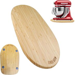 ANOTION Bamboo Sliding Tray Kitchen Appliance - Appliance Slider Compatible with Kitchen Aid 4.5-5.5 Qt Accessories and Attachments Countertop Appliance Slider Ideal for Stand Mixer Small Coffee Maker