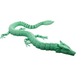 Vibrant Green Articulated Flexible Dragon Toy