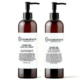 Shampoo & Conditioner Set, Rosemary Mint Blend, Sulfate Free, Natural Organic, Essential Oils 8oz ea