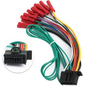 16 Pin Radio Wiring Harness Stereo Replacement,Stereo Wiring Harness Connects The Stereo System to The Electrical System,Wiring Harness Compatible with Pioneer DEH AVH AVIC MVH FH SPH
