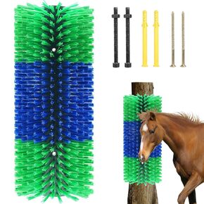 Livestock Scratching Brush Goat Scratcher Horse Brush Cow Scratcher Full Massage Brush, Relieve Itching on Back, Livestock Scratch Brush for Horses, Cows, Goats, Sheep, Cattle, Pigs, Green